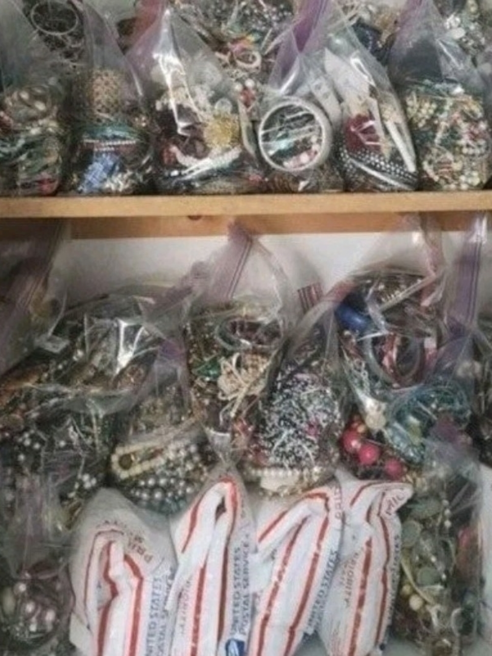 4 Pounds Jewelry Lot Lbs Wear Vintage New  Necklaces Rings Earrings Mystery Lot